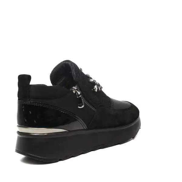 Geox sneakers with medium wedge color black article d745ta 01522 c9999