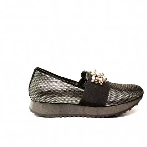 Apepazza loafer women wedge with beads grey color article MCT14 