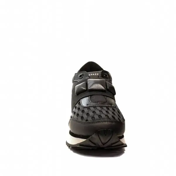 Apepazza sneakers donna zeppa con elastica colore nero articolo RSD08