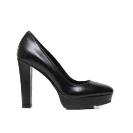 Albano 7017 NAPPA NERO high heel women's decolleté in black leather