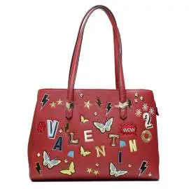 Valentino Handbags VBS2DT01 PATCH ROSSO woman bag with embroided patches