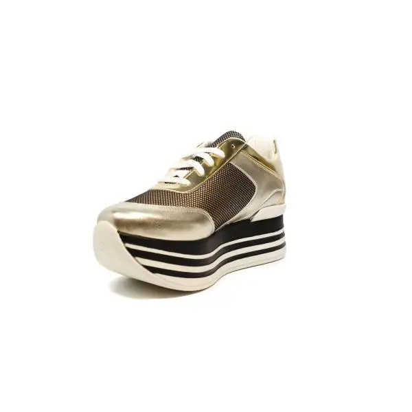 Byblos sneaker woman with wedge high platinum color article 672021 045