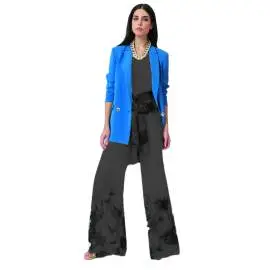 EDAS LUXURY CINCILLA woman long jacket color IMPERIAL BLU