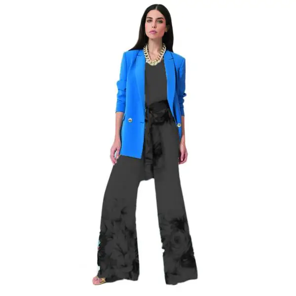 EDAS LUXURY CINCILLA giacca lunga donna color IMPERIAL BLU 