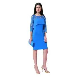 EDAS LUXURY PADALINO abito donna con maniche lunghe, color IMPERIAL BLU