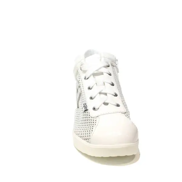 Agile by Rucoline sneaker woman with wedge and rhinestones white ARTICLE 226 TO CHAMBERS RHINESTONES WHITE