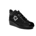 Agile by Rucoline sneaker woman with wedge and rhinestones black ARTICLE 226 TO CHAMBERS BLACK STRASS