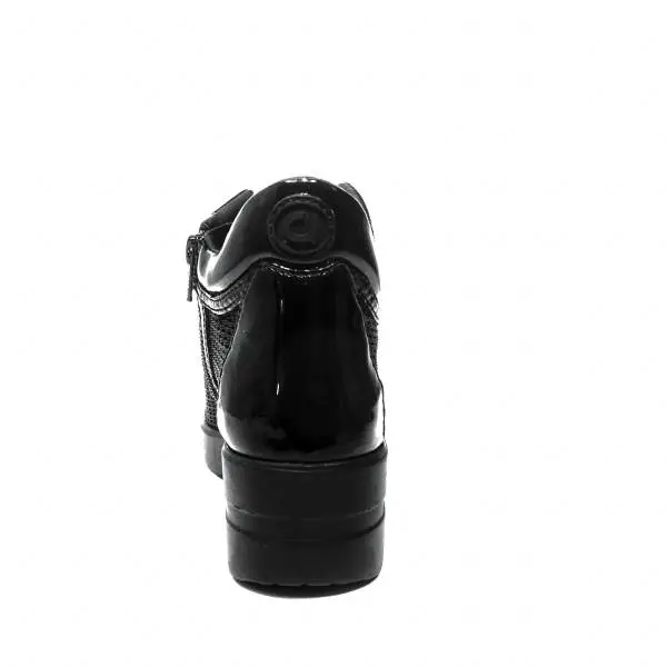 Agile by Rucoline sneaker donna con zeppa e strass colore nero articolo 226 A CHAMBERS STRASS NERO