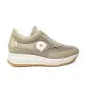 Agile by Rucoline sneaker perforated woman beige with wedge article 1304 TO CHAMBERS SOFT BEIGE