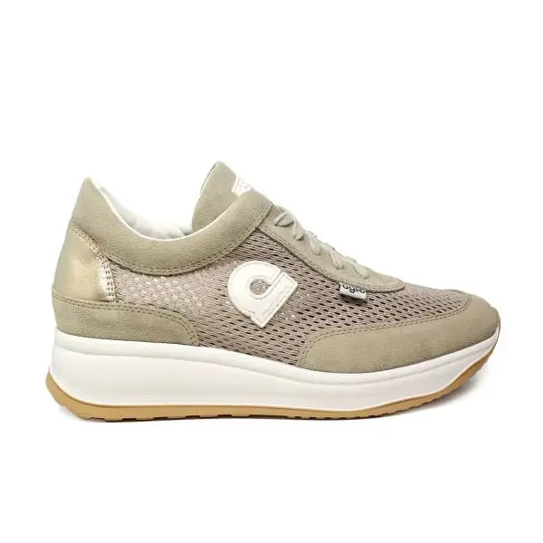 Agile by Rucoline sneaker perforated woman beige with wedge article 1304 TO CHAMBERS SOFT BEIGE