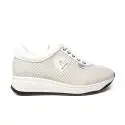 Agile by Rucoline sneaker woman perforated white leather wedge article 1315 to CHARO FOR WHITE
