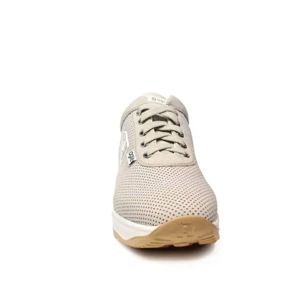 Agile by Rucoline sneaker woman in ivory perforated leather wedge article 1315 to CHARO FOR Ivory