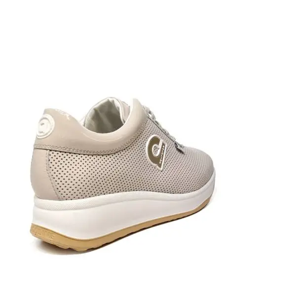 Agile by Rucoline sneaker woman in ivory perforated leather wedge article 1315 to CHARO FOR Ivory