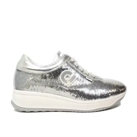 Agile by Rucoline sneaker woman with straws silver article 1315 to GELSO STAR SILVER