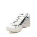 Fornarina sneaker donna con zeppa colori bianco e argento articolo PE18SE8922VL90 SPECIAL WHITE/SILVER ACTION LEATHER/PU