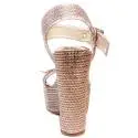 Fornarina sandalo donna con zeppa alta color cipria modello marion articolo PE18MA1838C067