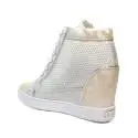Guess sneaker donna modello con zeppa interna di colore bianco articolo FLIOE1 FAM12 WHITE