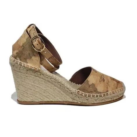 Alviero Martini 1a espadrillas class woman with wedge high color gold Article Z P714 9478