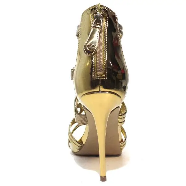 Guess sandalo donna colore oro lucido e tacco alto articolo FLTE22 LEL03 GOLD