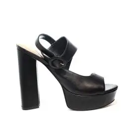 Guess sandalo donna colore nero con tacco e plateau alto articolo FLMA22 LEA03 BLACK