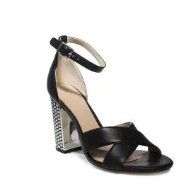 Guess sandal Woman black color with high heel silver FLIAN Article1 LEA03 BLACK