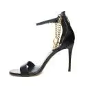 Guess sandalo donna colore nero con tacco alto articolo FLKON2 LEA03 BLACK