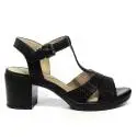 Geox sandal woman with heel medium color black article D827XB RBC 06C9997 D ANNYA M.S.B.
