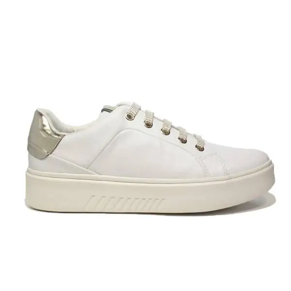 Geox sneaker low for donna color white and gold article D828FROM 00085 C1000 D NHENBUS TO