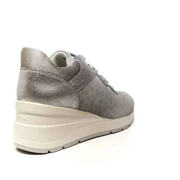 Geox sneaker donna con zeppa alta colore grigio articolo D828LC 022BN C1010 D ZOSMA C