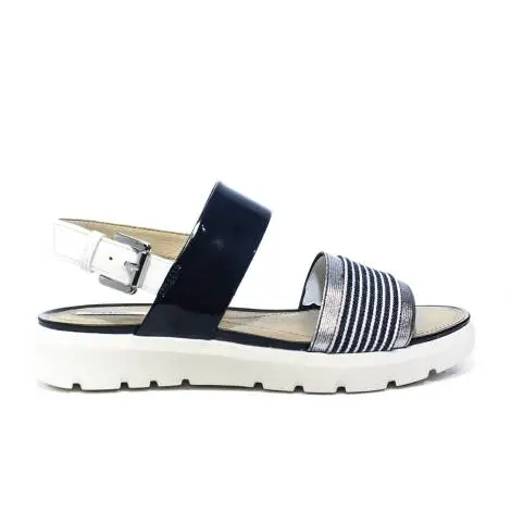 Geox sandal woman with wedge colors navy blue and white article D827WC HHAW 0C4211 AMALITHA D C