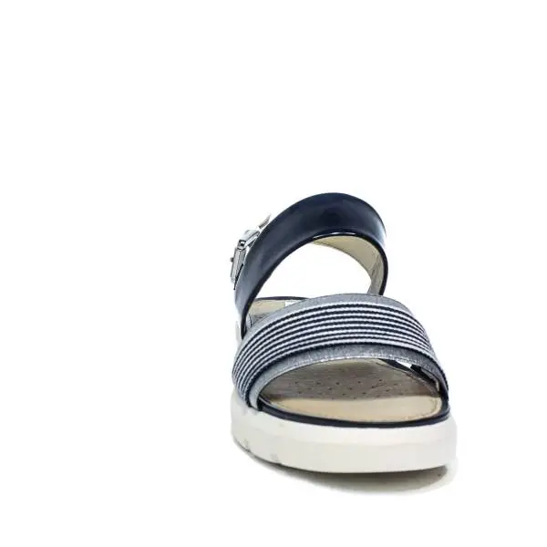 Geox sandalo donna con zeppa colori blu marino e bianco articolo D827WC 0HHAW C4211 D AMALITHA C