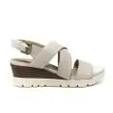 Geox sandal woman with wedge medium high color dirty white article D828AB 06R43 C1002 D MARYKARMEN P.B