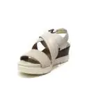 Geox sandalo donna con zeppa medio alta color bianco sporco articolo D828AB 06R43 C1002 D MARYKARMEN P.B
