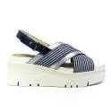 Geox sandal woman with high wedge colors white and blue marine827D UA AWHH 0C4211 D RADWA TO