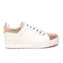 Apepazza moccasin woman with internal wedge colors white and cipria article RSW05/CALF ROXANE
