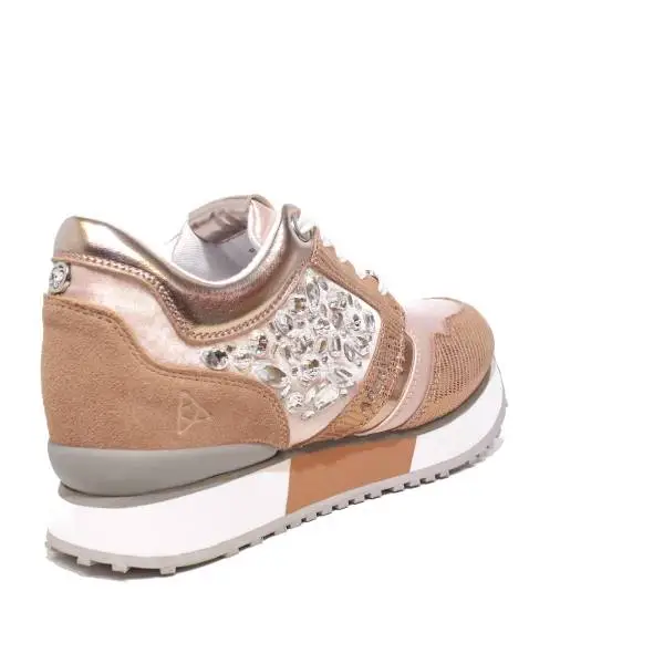 Apepazza sneaker con pietre nel lato color cipria articolo RSD11/DIAMONDS RAPHAELLE