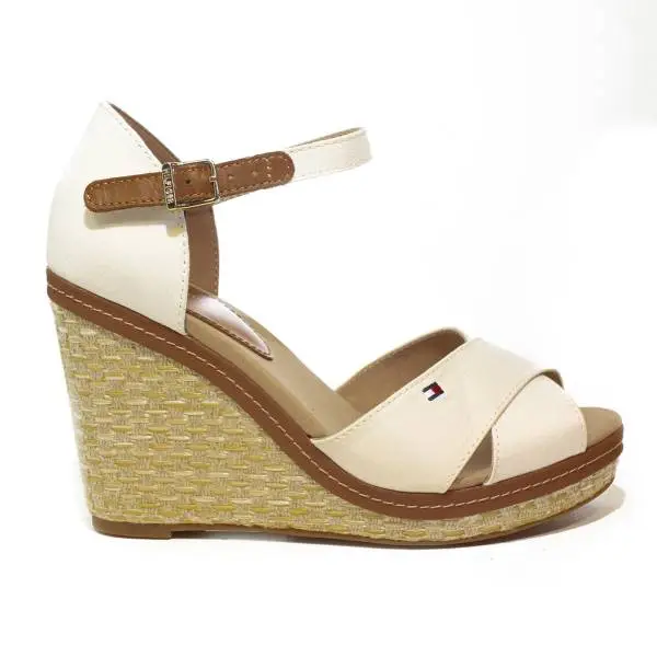 Tommy Hilfiger FW0FW02652/121 sandal woman with wedge high color white