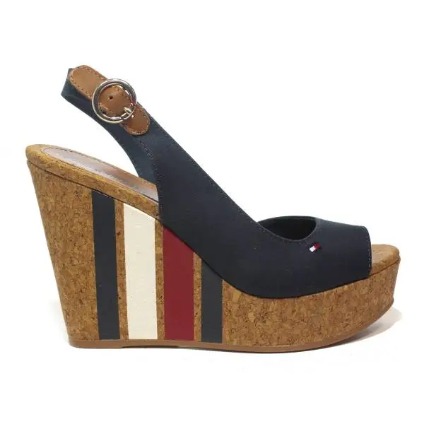 Tommy Hilfiger FW0FW02794/403 sandal blunted with wedge media color night blue