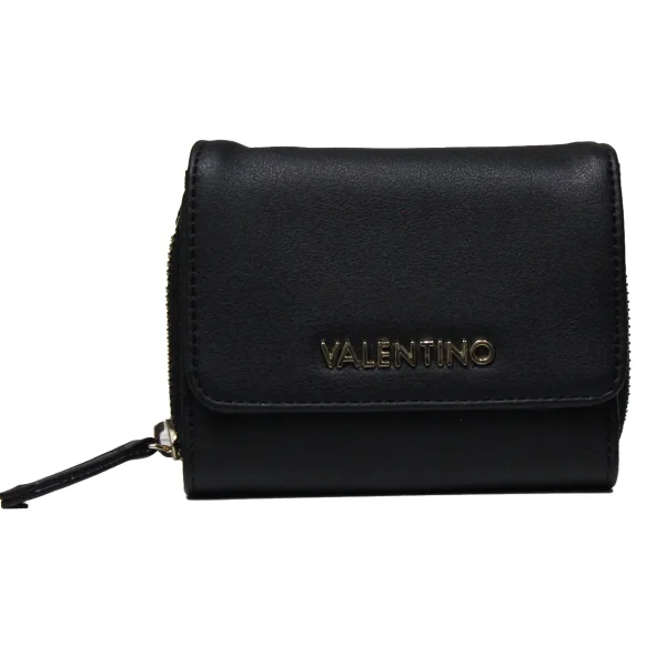  Valentino Handbags VPS319102 READY BLACK women's wallet with zip closure
