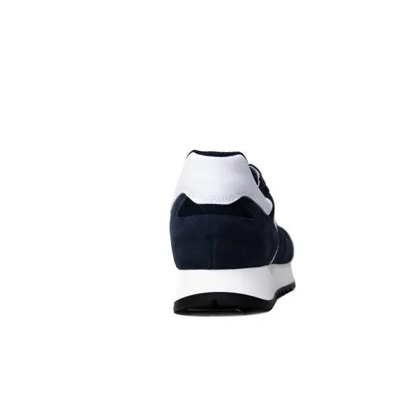 Nero Giardini sneaker da uomo in camoscio colore blu con inserti in pelle bianca P900940U 207 