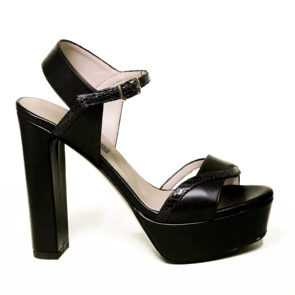 Albano sandal woman with high heel black model 2048 GIO12