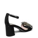 Albano sandalo gioiello donna con tacco alto colore nero pitonato modello 2042 70RIV