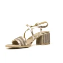 Nero Giardini sandalo donna in pelle di colore platino con borchiette articolo P908253D 415
