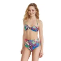 PROMISE ART: BANDEAU bikini a Fascia Multicolor con slip S4281