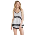 PROMISE PIJAMA PANTALON short nightdress with polka dots Color Blanco ART:N07072