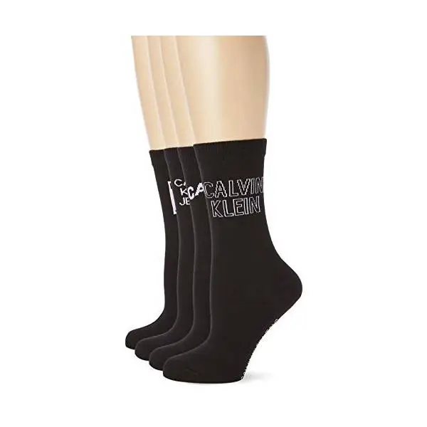 Calvin Klein socks mid-calf length F18CKW-ST6-00and Women's 4 pairs, Crew Socks