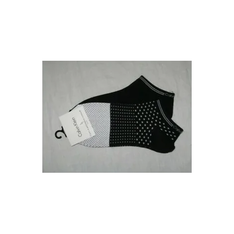 Calvin Klein F16CKW-HC1-E Cotton Socks. Pairs Performannce Coolmax calzini di taglia unica di colore nero con pois