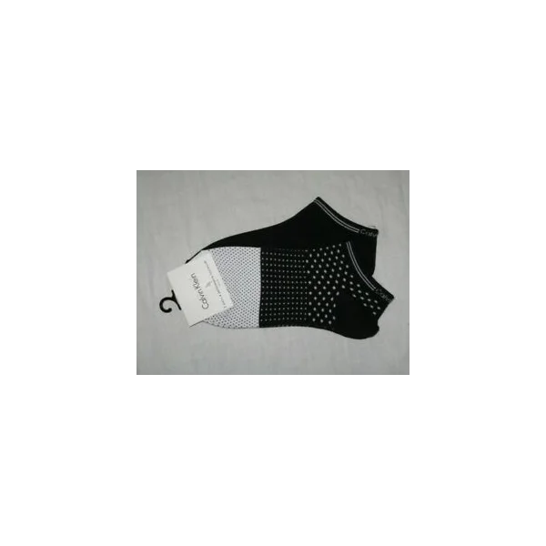 Calvin Klein F16CKW-HC1-and Cotton Socks. Performannce Pairs Coolmax socks of one size of black color with polka dots