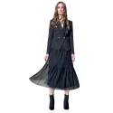 Edas long skirt in tulle black Trifena model