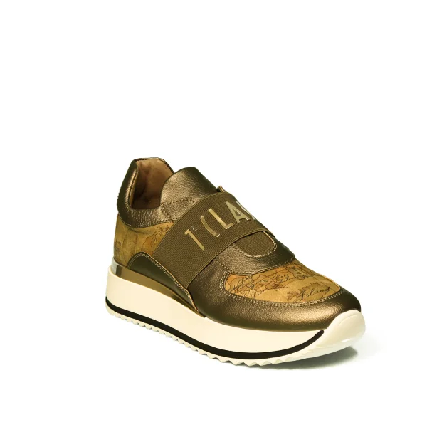 Alviero Martini sneaker woman of bronze color crammed with art. N 0419 0030 X577